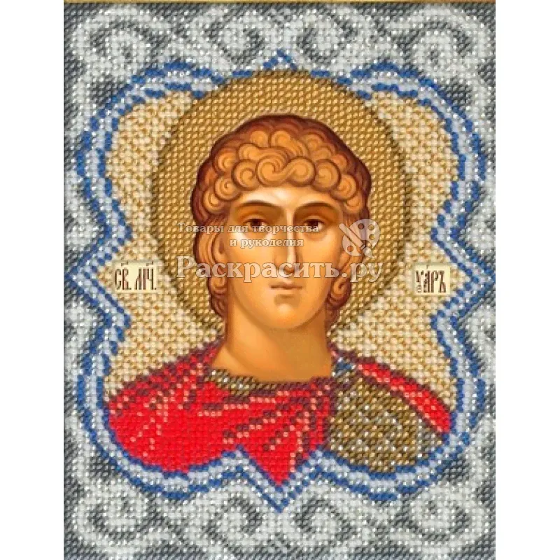 Вышивка бисером Святой Уар, 12,5x16,3, Русская искусница