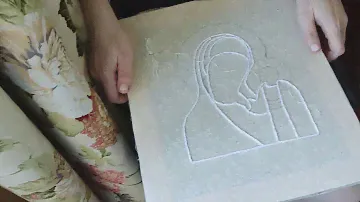 Вышивка Казанской иконы из Венчальной пары. Начало.