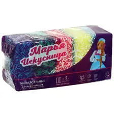 Губка для посуды Марья Искусница Флексопечать, 5 штук