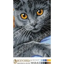 Рисунок с мулине Искусница Котик м928