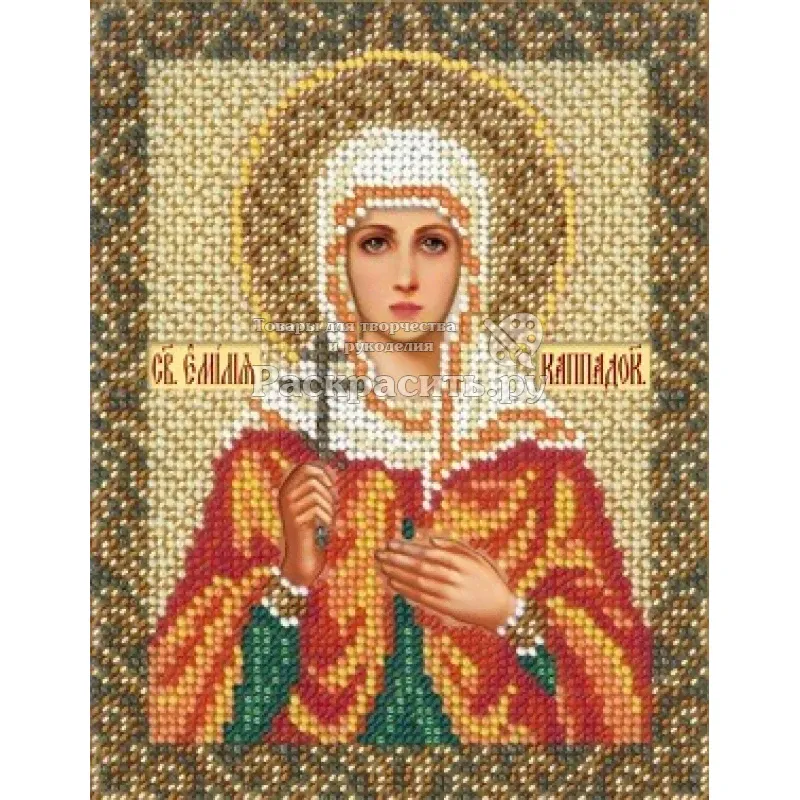 Вышивка бисером Святая Эмилия, 12,5x16,3, Русская искусница